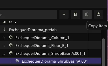 duplicating using copy paste action
